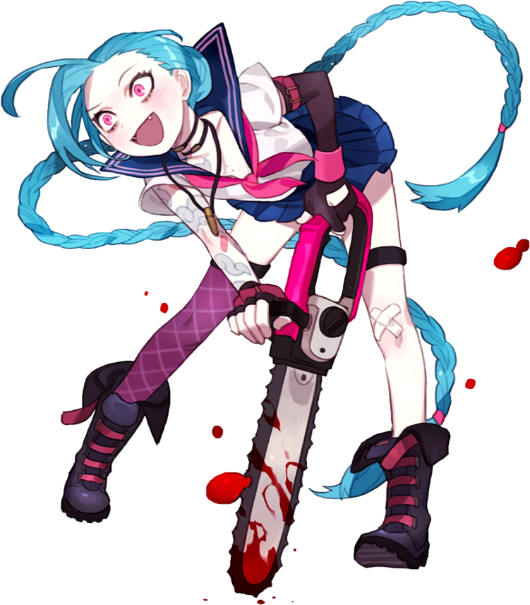 Chainsaw By Doolotruu - School Girl Jinx (751x857), Png Download