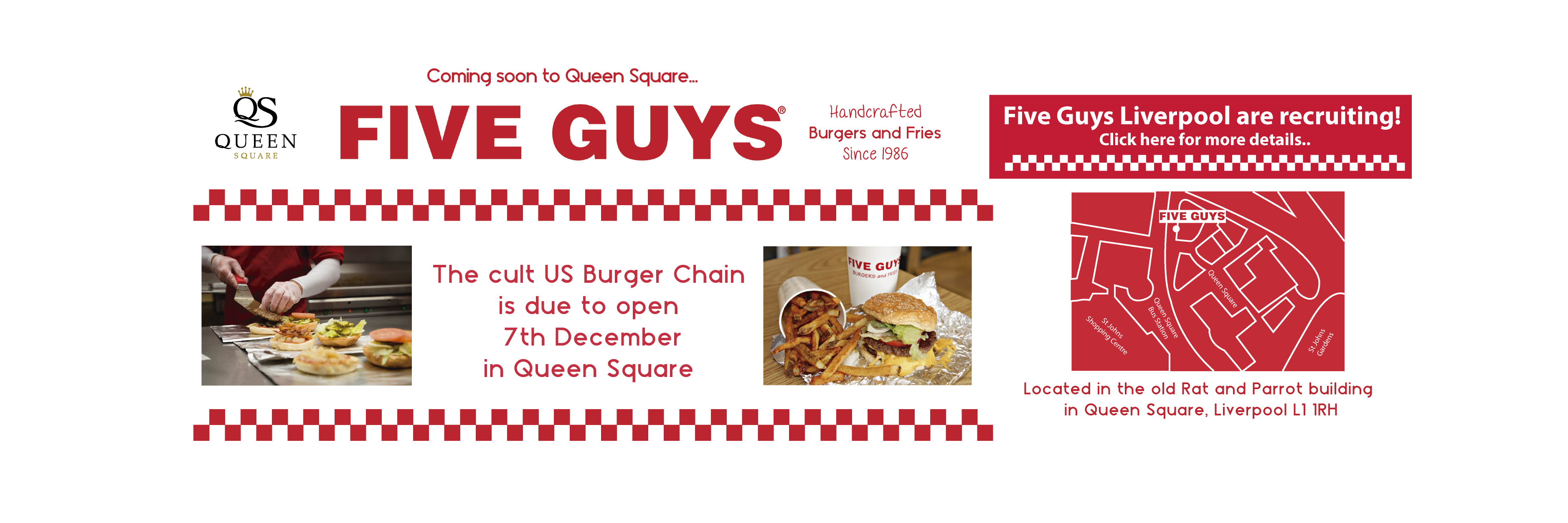 900 X 300 Five Guys Coming Soon Web Header Recruitment - World Wide Web (3754x1254), Png Download