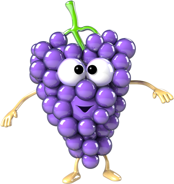 Mes Coloriages Preferes - Funny Grape (600x600), Png Download