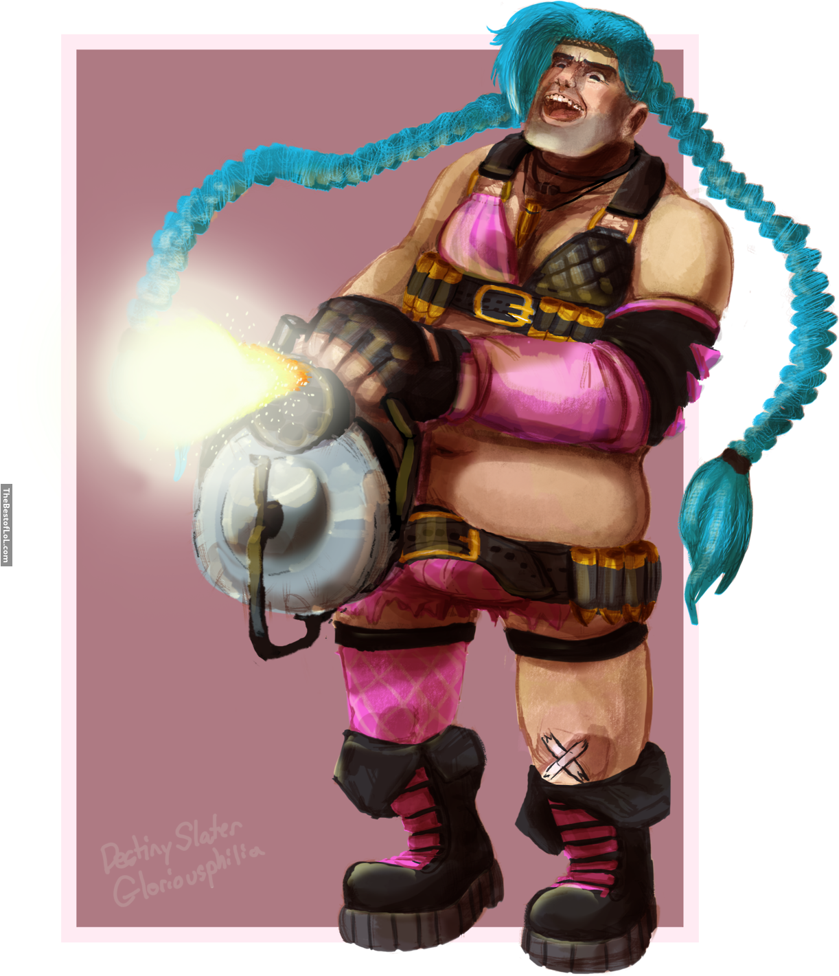 Fat Jinx League Of Legends (1280x1527), Png Download
