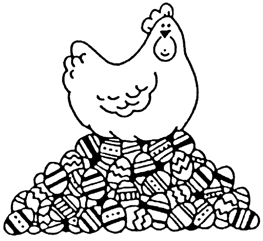 Clip Royalty Free Library Egg Hen Rubber Stamp Craft - Chicken (1000x1000), Png Download