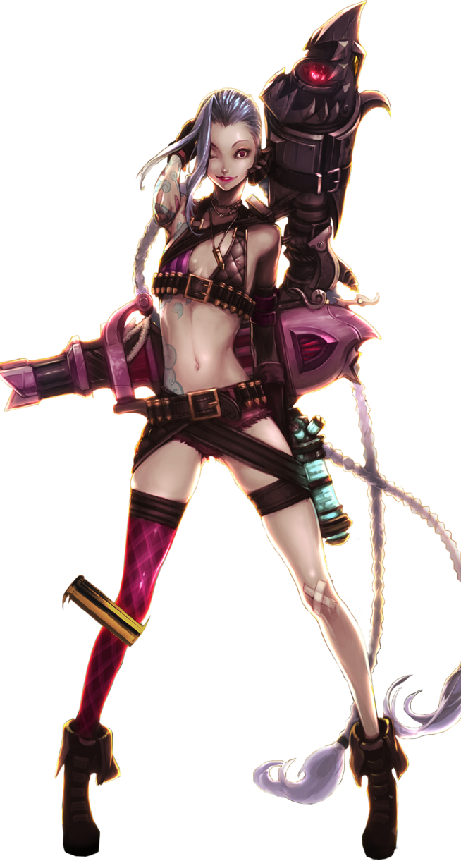 League Of Legends Hintergrund Titled League Of Legends - League Of Legends Jinx Render (654x1221), Png Download