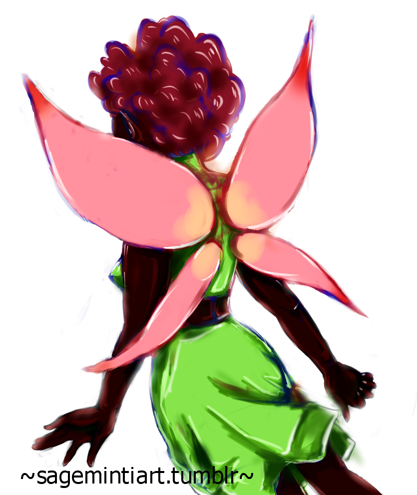 Finished Coloring In A Sketch Of A Fairy - Illustration (1000x1000), Png Download