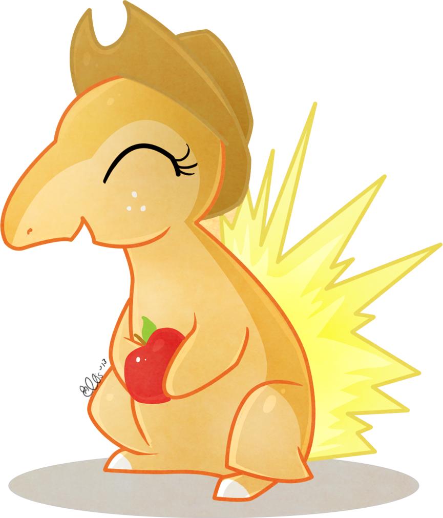 Pokemon Vector Cyndaquil - My Little Pony Epul Dzek (865x1011), Png Download