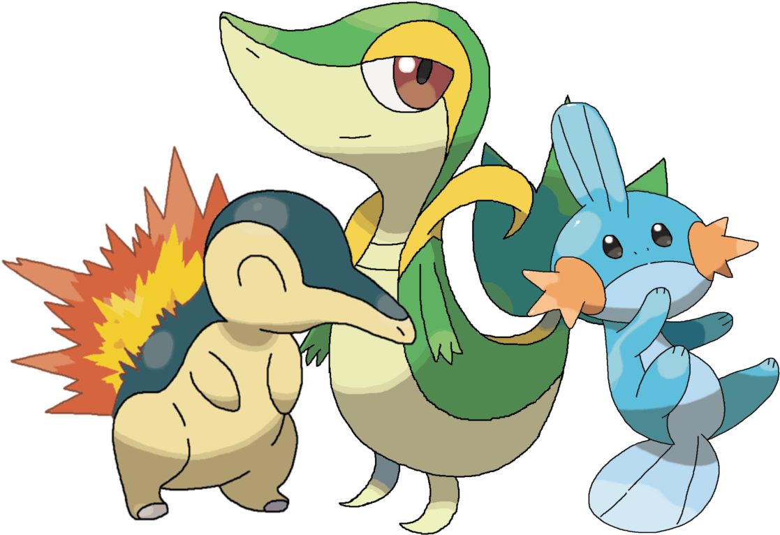Cyndaquil, Snivy & Mudkip, Drawn On Paint These Were - Paint (1193x860), Png Download