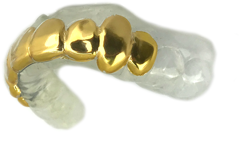 Grill Teeth Png - Gold Grill Football Mouthpiece (828x732), Png Download