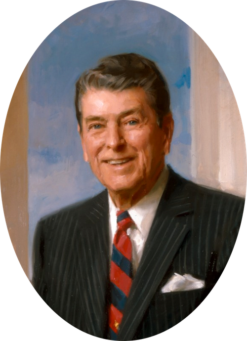 President Ronald Reagan - Ronald Reagan, The 40th President (500x690), Png Download