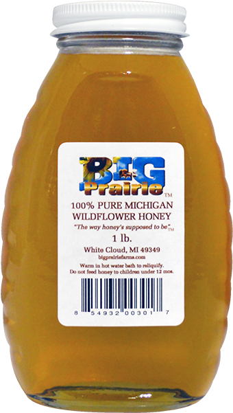 Big Prairie Honey Michigan Honey Jar Jar-1 Lb - Big Prairie Honey Michigan Honey Jar Jar 1 Lb (650x650), Png Download
