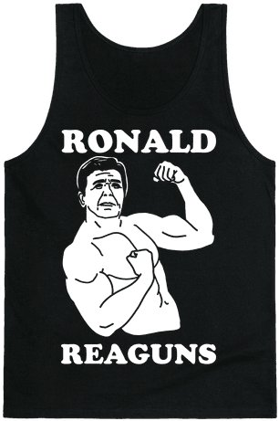 Ronald Reaguns Tank Top - Ronald Reagan Gun Shirt (484x484), Png Download