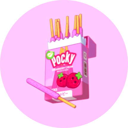 Kawaii Pocky Freetoedit Sticker Chasityjay Png Kawaii - Pocky Biscuit Sticks, Strawberry Cream Covered - 1.16 (431x431), Png Download