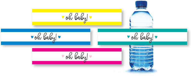 Printable Baby Shower Water Bottle Labels Picture - Blue Giraffe It's A Boy Baby Shower Water Bottle Labels (800x328), Png Download