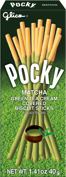 Pocky Matcha - Pocky Matcha Green Tea Covered Biscuit Sticks, 1.41 (640x640), Png Download