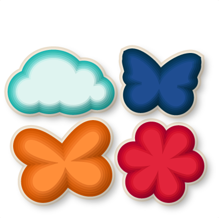 Nested Summer Shapes Svg Scrapbook Cut File Cute Clipart - Shapes Cute (433x432), Png Download