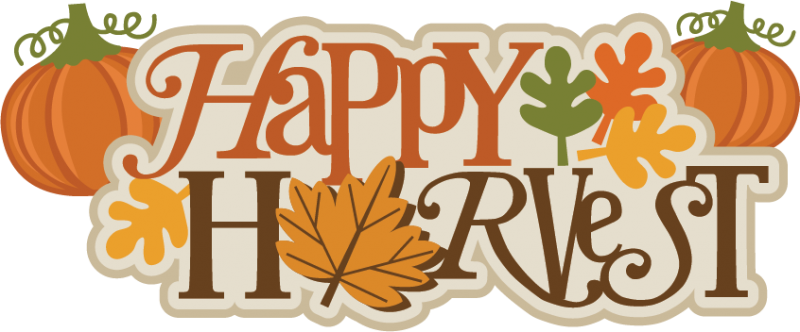 Happy Svg Scrapbook Title - Happy Harvest Clip Art (800x332), Png Download