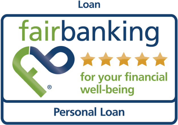 2017â® Fbmark Bluestwos No Button 5 Star - Fair Banking Logo (768x543), Png Download