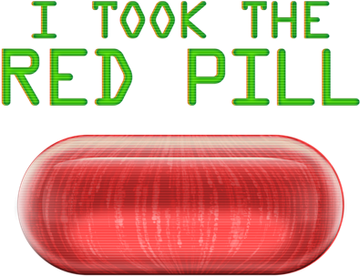 I Took The Red Pill - Took The Red Pill Oval Sticker (400x400), Png Download