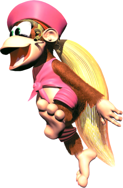 Dixie Kong - Donkey Kong 3 Dixie (494x755), Png Download