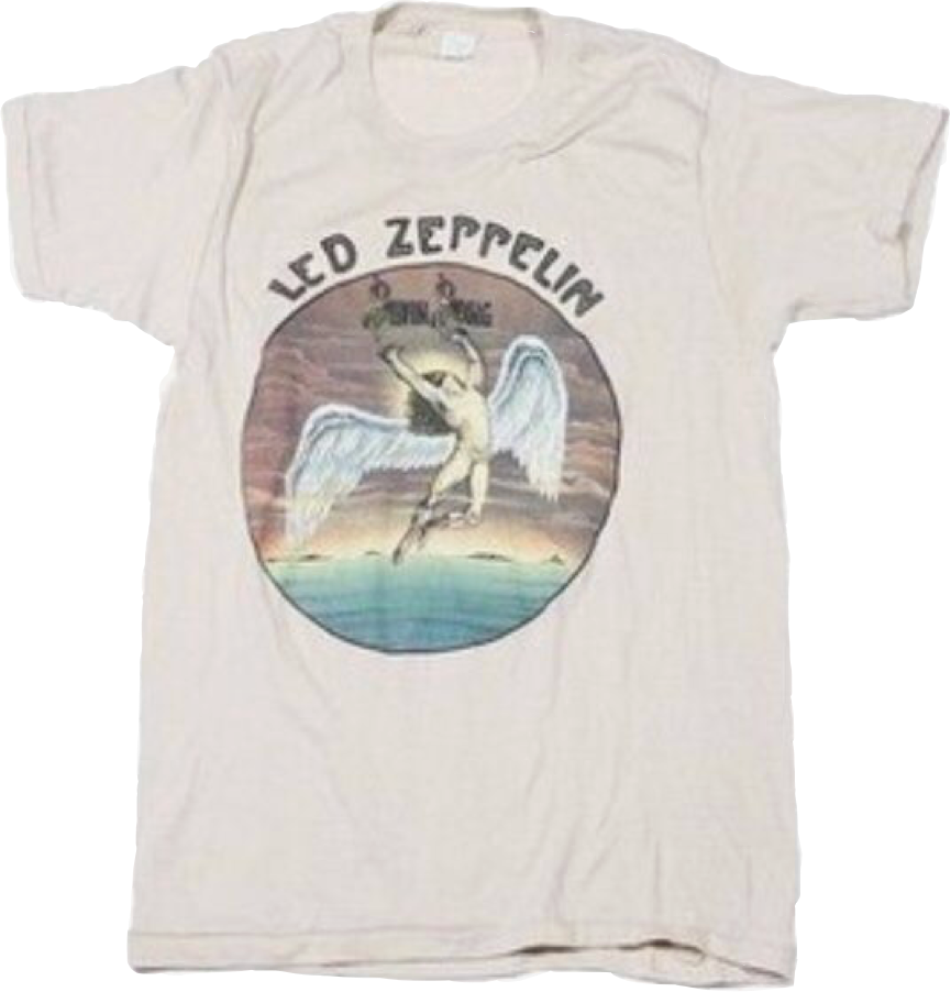 White Off Offwhite Ledzeppelin Led Zeppelin Rainbow - Vintage Led Zeppelin Swan Song Shirt (865x902), Png Download