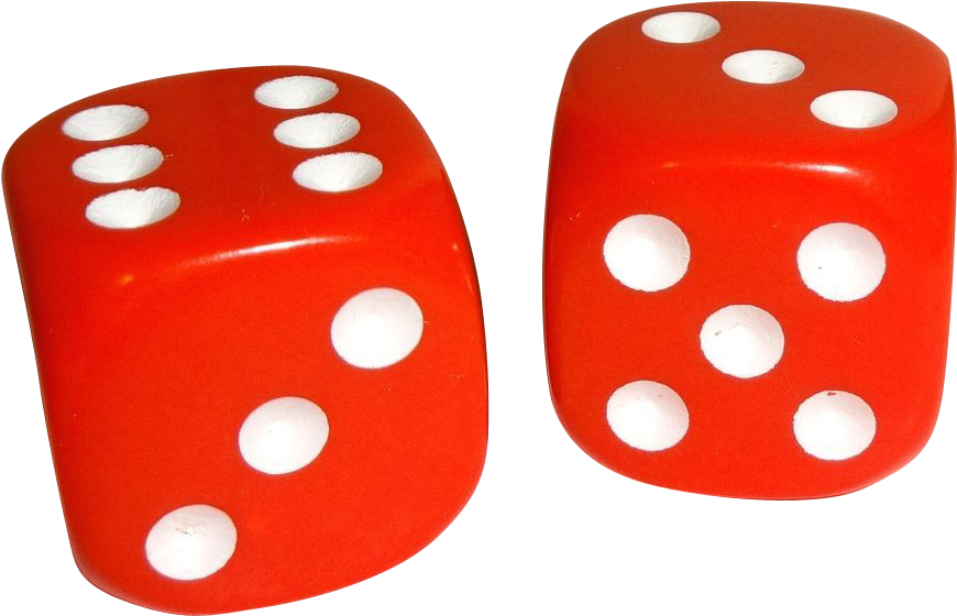 Vintage Pair Of Rounded Corners Red Plastic Dice From - Fuzzy Dice (869x869), Png Download