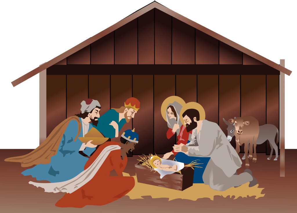 Clipart Resolution 1024*736 - Nativity Scene Clip Art (1024x736), Png Download