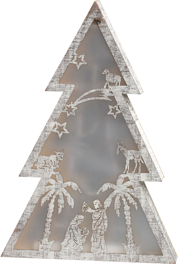 With Fascinating Hologram Effects - Christmas Tree (1066x876), Png Download