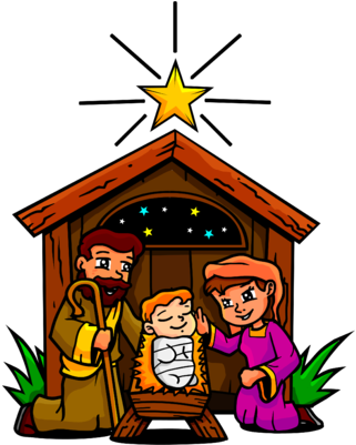 Manger Noel (388x400), Png Download