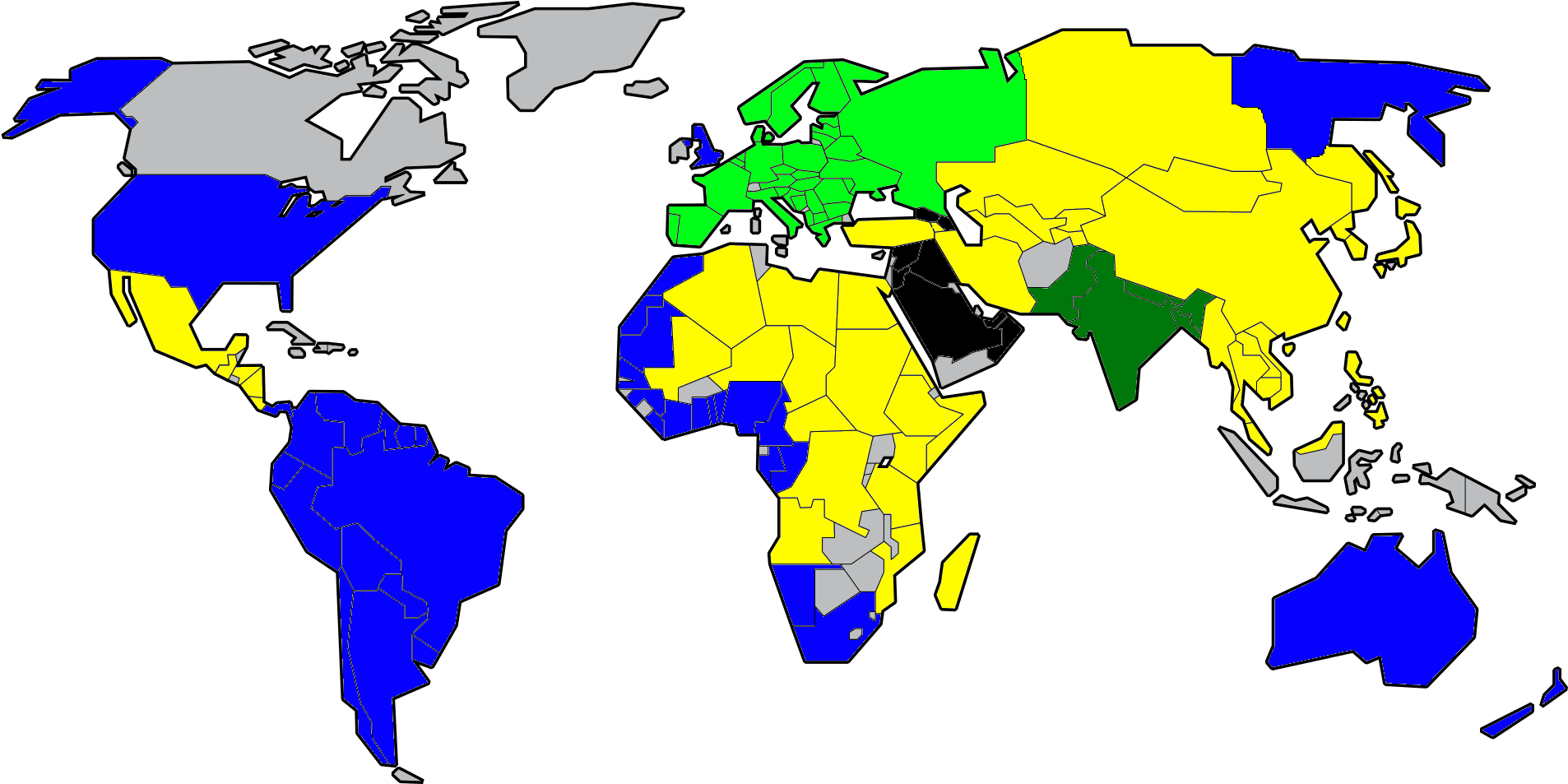 Maps - World Map Free Png (2000x1075), Png Download