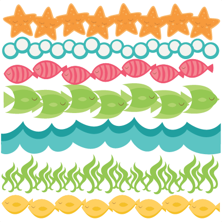 Underwater Borders Svg Scrapbook Cut File Cute Clipart - Ms Kate's Cuttables Borders (432x432), Png Download