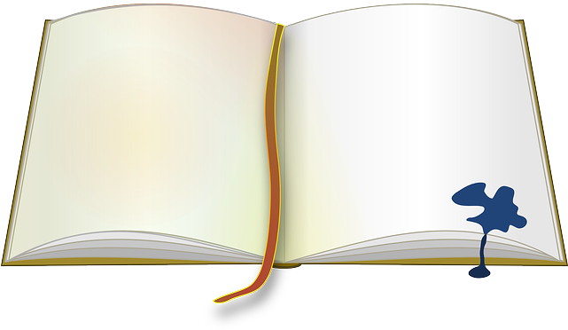 Book, Bookmark, Ink, Opened, Pages, Reading, Learn - Gambar Animasi Buku Diary (640x474), Png Download