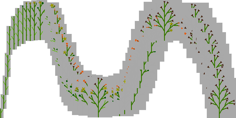 All Frames From Animated L-system - Animated Png Apng (800x400), Png Download