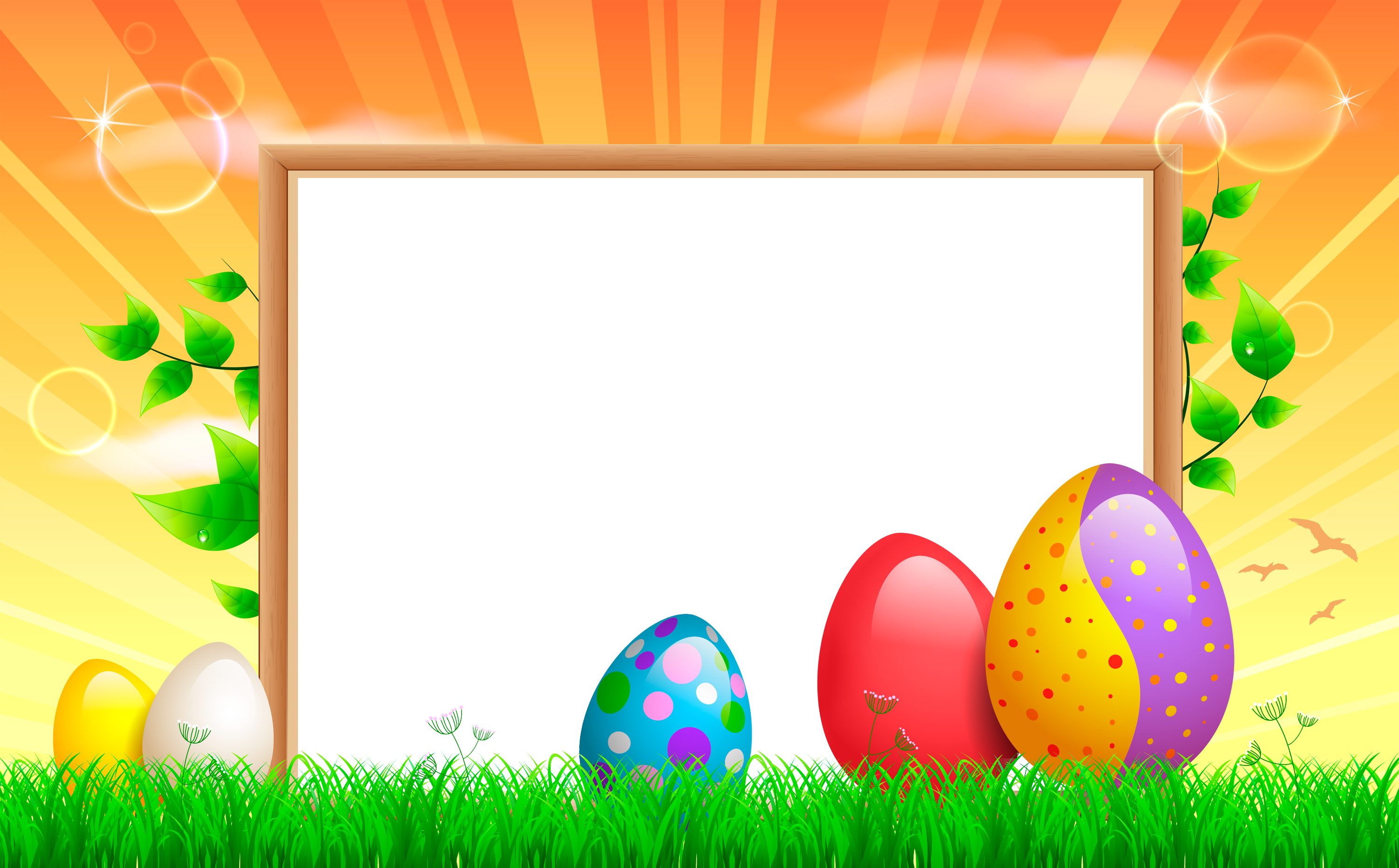 Easter Frame Transparent (3000x1862), Png Download