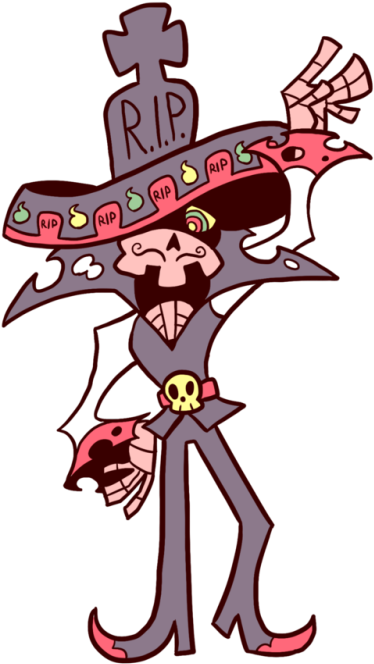 He's The Leader Of A Desert Gang Of Dancing Skeleton - Bucky Badger (500x716), Png Download