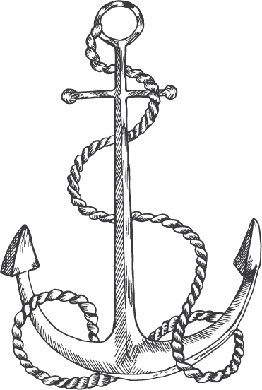 Boat Anchor Drawing At Getdrawings - Anchor Sketch Png (371x552), Png Download