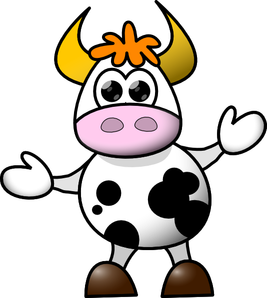 Free Vector Cow Clip Art - Change You Wish To See (534x597), Png Download