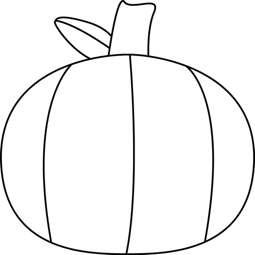Pumpkin Black And White Cute Pumpkin Clipart Black - Pumpkin Clipart Black And White No Background (500x499), Png Download