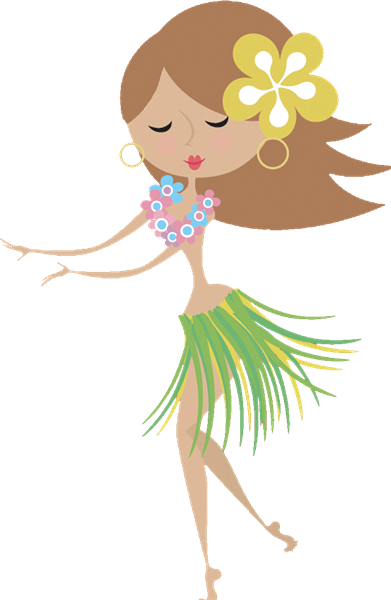 Clipart Library Library Hula Girl Clipart - Hula Girl Clipart (391x600), Png Download