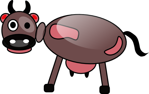 How To Set Use Cartoon Cow Svg Vector (600x378), Png Download