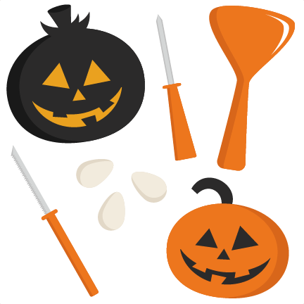 Pumpkin Carving Set Svg Cutting Files Cute Cut Files - Pumpkin Carving Clip Art (432x432), Png Download