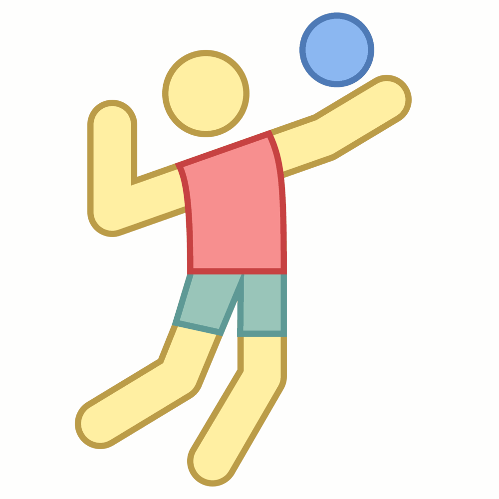 Volleyball-clipart - Volleyball (1000x1000), Png Download