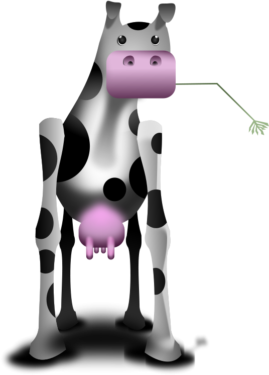 Free Vector Odd Cow - Clipart Weird Cow (571x800), Png Download