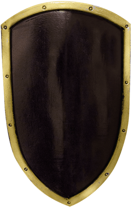 Black And Gold Ready For Battle Larp Kite Shield - Armor Venue: Battle Kite Shield, Gold (415x415), Png Download