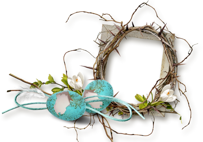 Easter Cluster Frames - Easter (700x489), Png Download