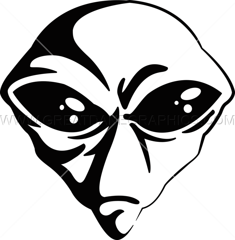 Vector Black And White Download Alien Head Clipart - Alien Decal (825x842), Png Download