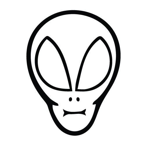 Alien Head Decal (506x506), Png Download