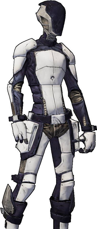 Bl2 Zer0 Skin Are Y0u Still There - Borderlands 2 Zero Png (449x977), Png Download