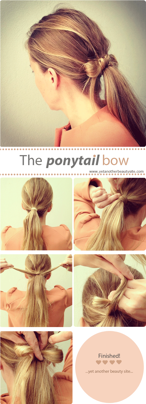 View In Gallery Hair Bow Ponytail - Ponytail Easy Cute Hairstyles Step By Step (600x1664), Png Download