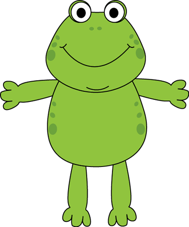 Funny Frog Clipart - Frog Green Clipart (375x450), Png Download