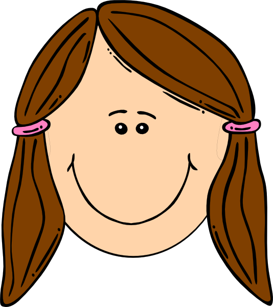 Small - Girl Smiling Clipart (534x600), Png Download
