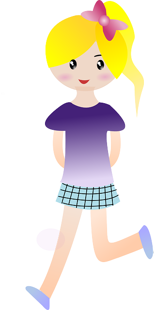 Girl, Ponytail, Running, Walking, Happy, Teen, Gal - Desenho Menina Rabo De Cavalo (320x640), Png Download