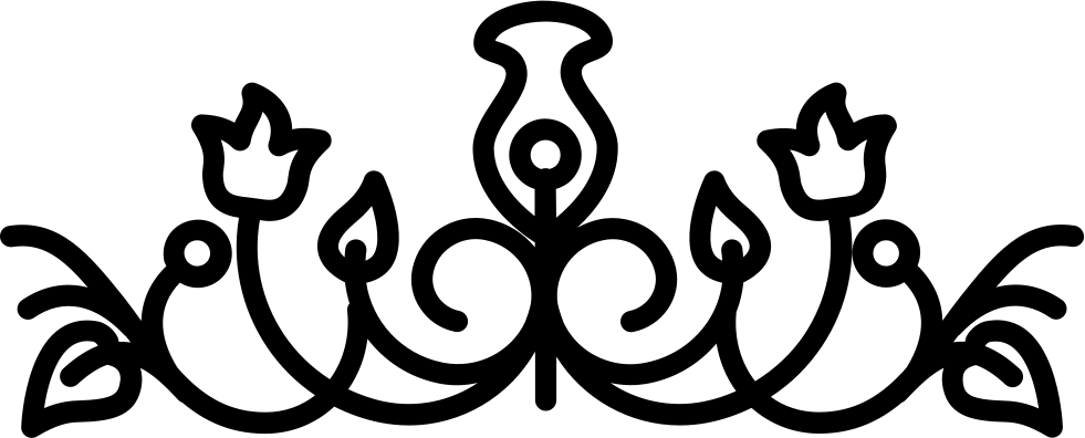 Flower Bells With Vines Design Comments - Boder Sesight Icon Png (981x396), Png Download